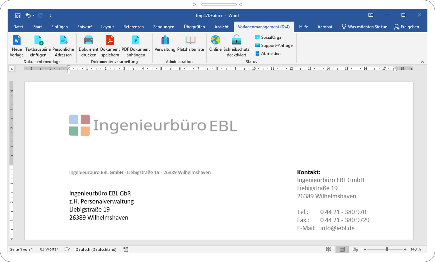 SocialOrga Vorlagenmenegement Dokument Tools Hero Section